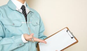作業服の人