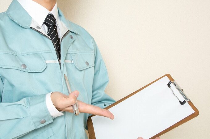 作業服の人